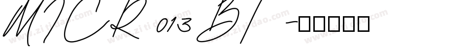 MICR 013 BT字体转换